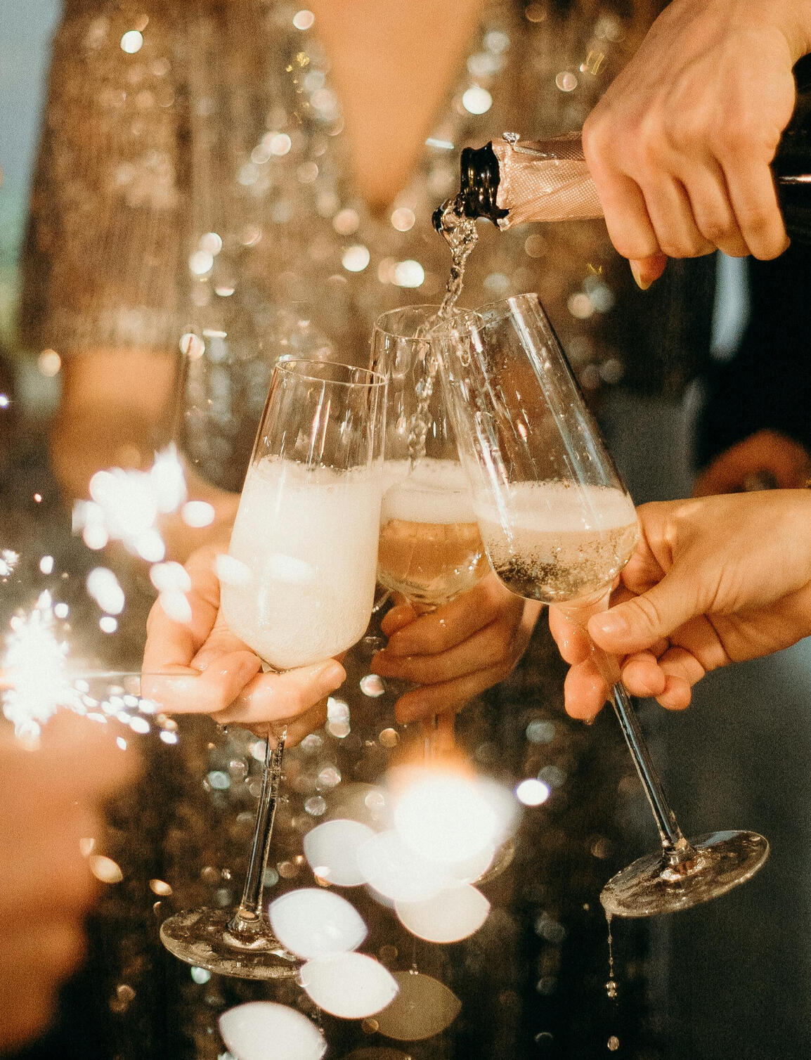 Bootleggers champagne toast wedding