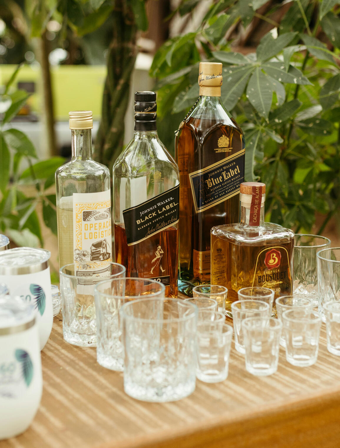 Mobile Bar setup at a wedding